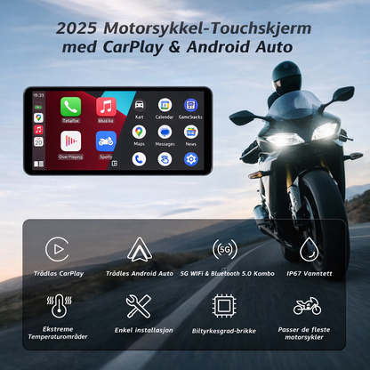 6" Trådløs Smartskjerm med ApplePlay og AndroidAuto